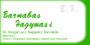 barnabas hagymasi business card